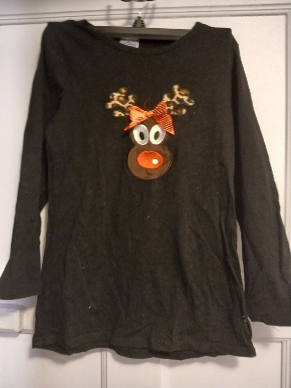 Kids Girls XXXXL Christmas Reindeer Shirt